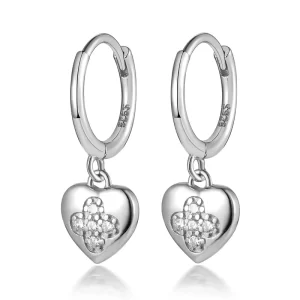 The Coco Silver Mini Heart Earrings